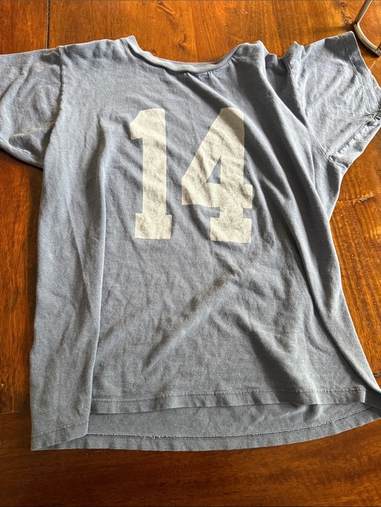 Brandy Melville Tops - Brandy Melville Light Blue Graphic '14' Tee